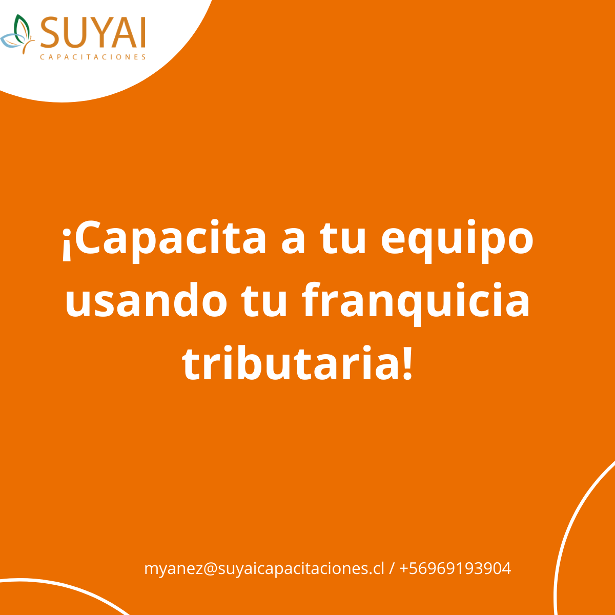 ¡Capacita a tu equipo usando tu franquicia tributaria!